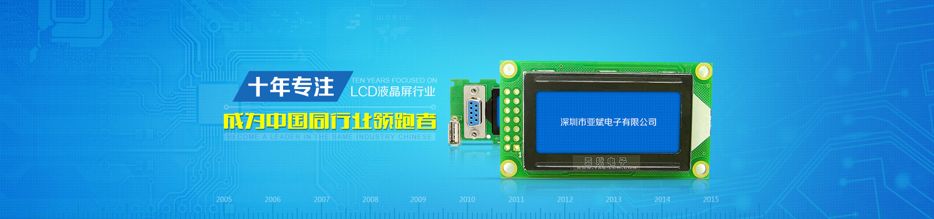 十年专注LCD液晶屏行业 成为中国同行业领跑者